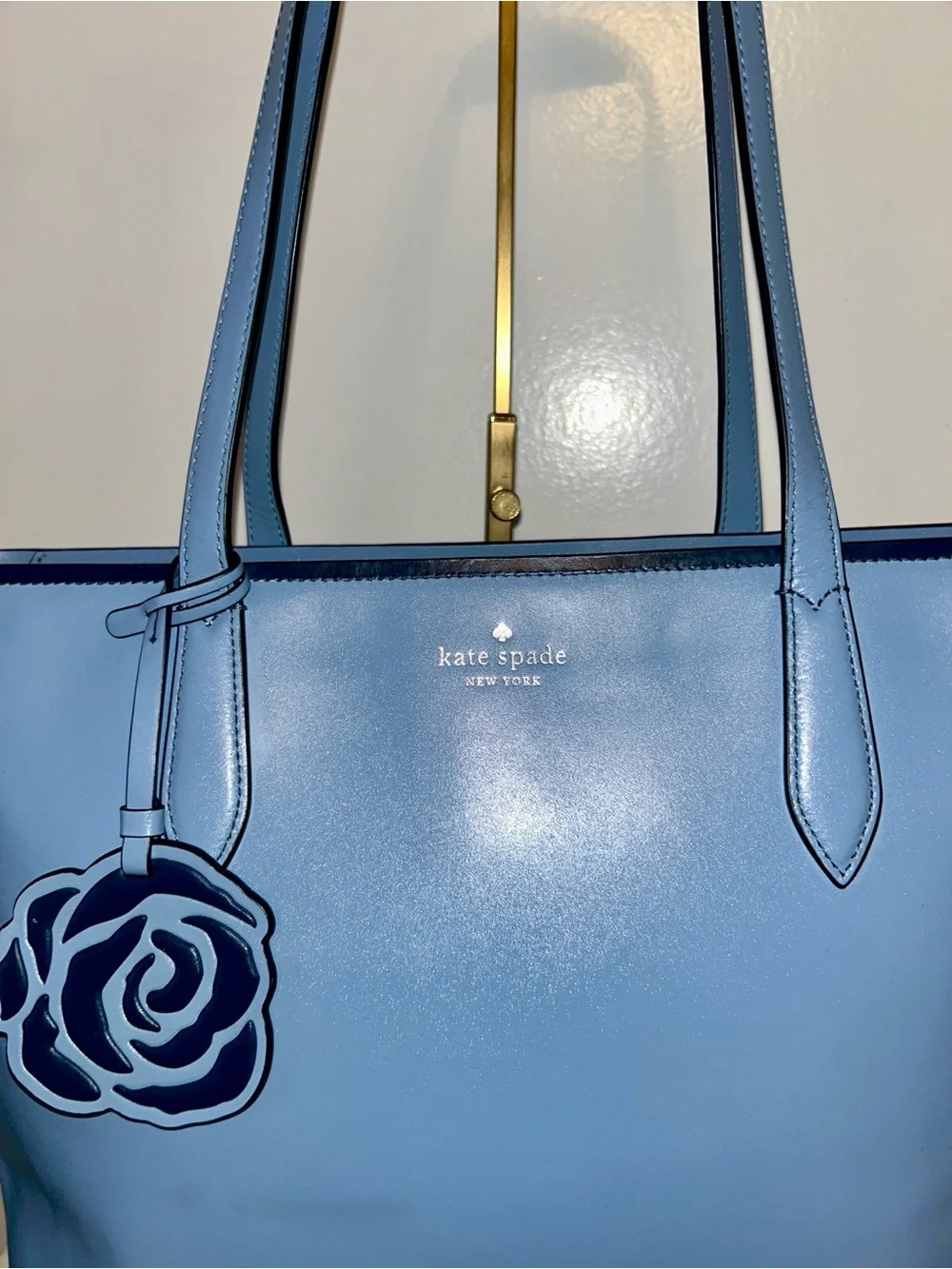 Kate Spade New York Patti Large Tote Bag with Flower Dangle